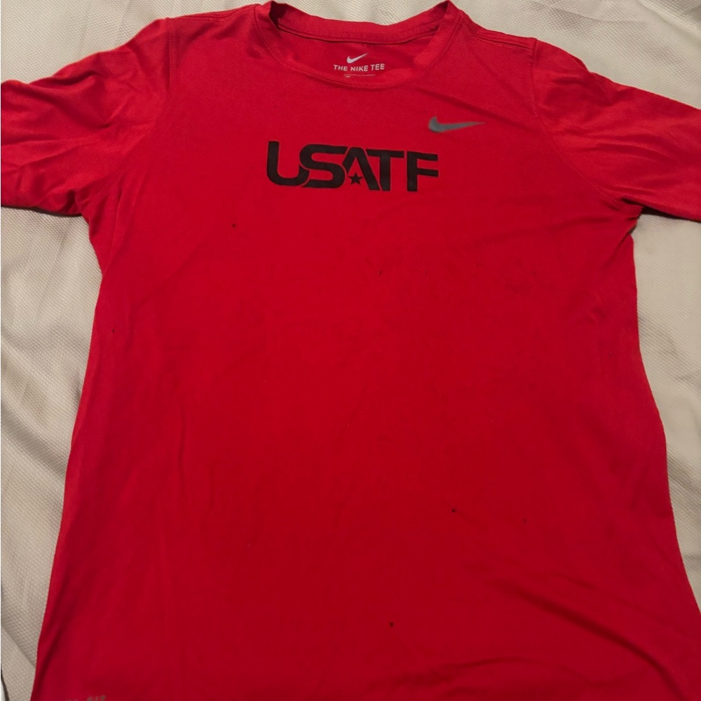 Nike Red Short Sleeve Tee USATF Design